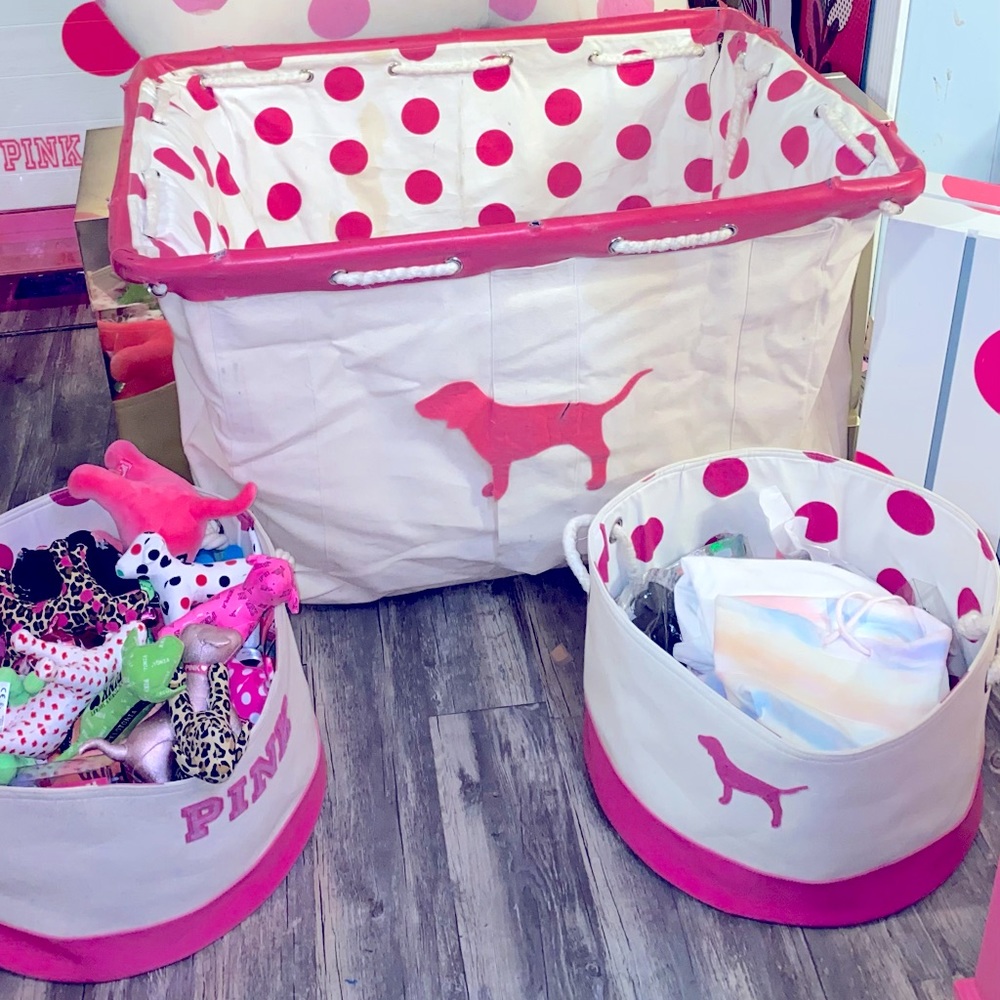 Cute pink bins
